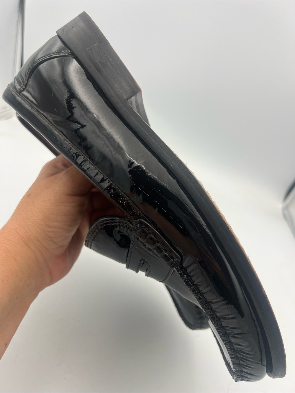 COLE HAAN GRAND 360 Black Patent Leather Loafer Women’s Size 8.5 - Picture 13 of 14